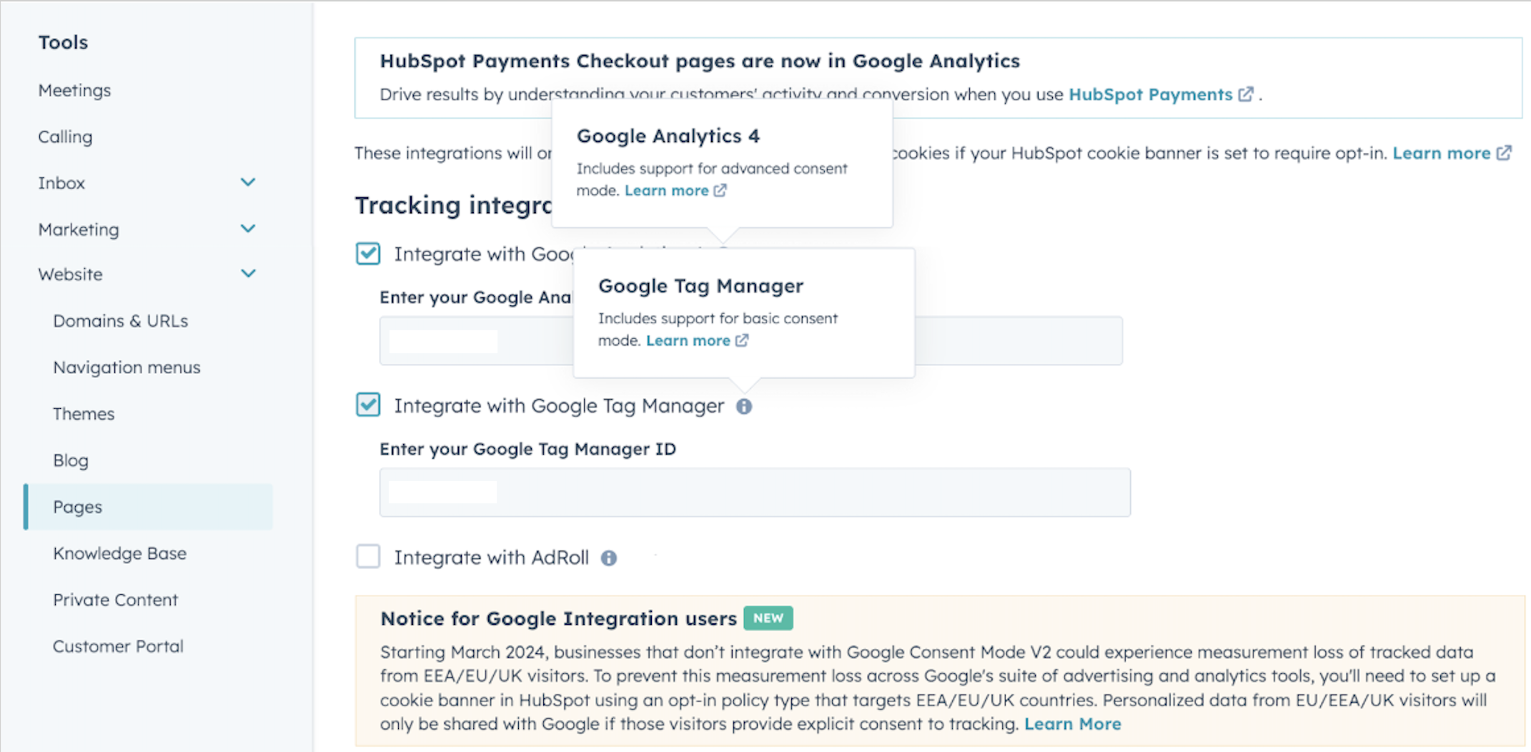 HubSpot now supports Google's Consent Mode