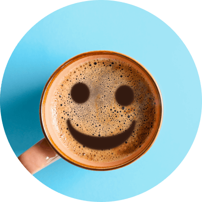 Coffee cup with a smile