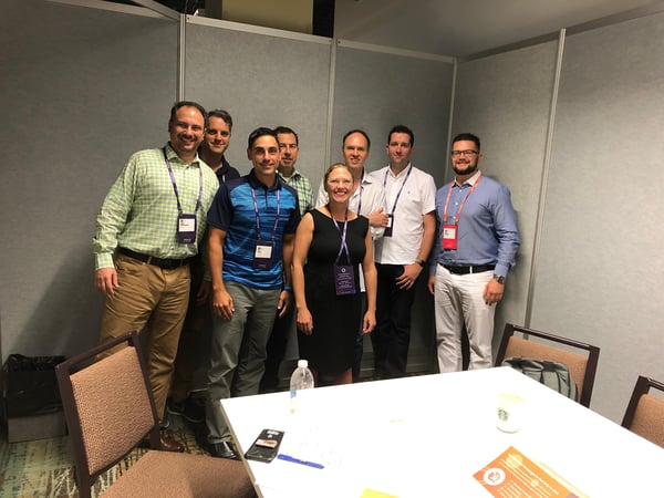 Inbound 2018 meeting of men and one woman
