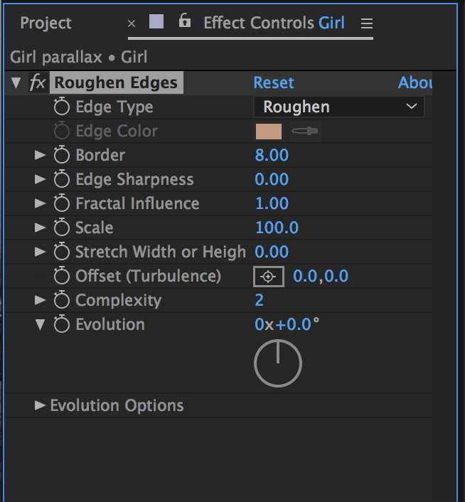 The Roughen Edges tool in After Effects