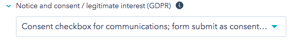 GDPR consent form HubSpot