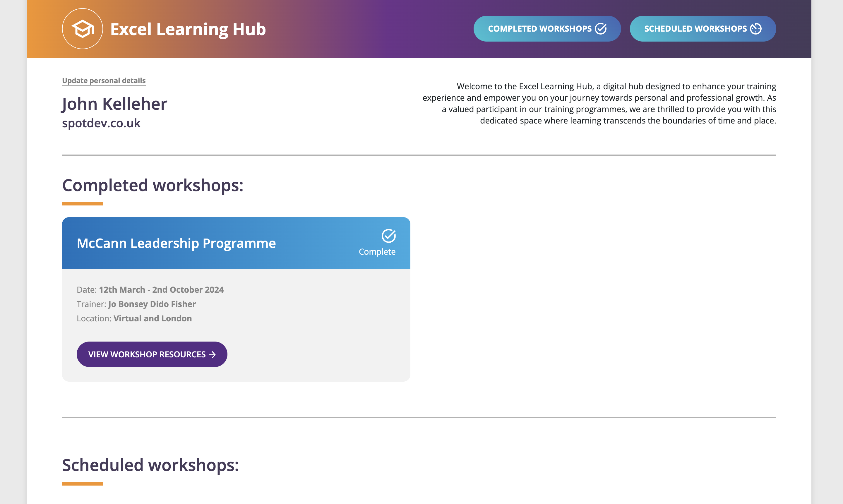 Excel Communications learning and resource portal