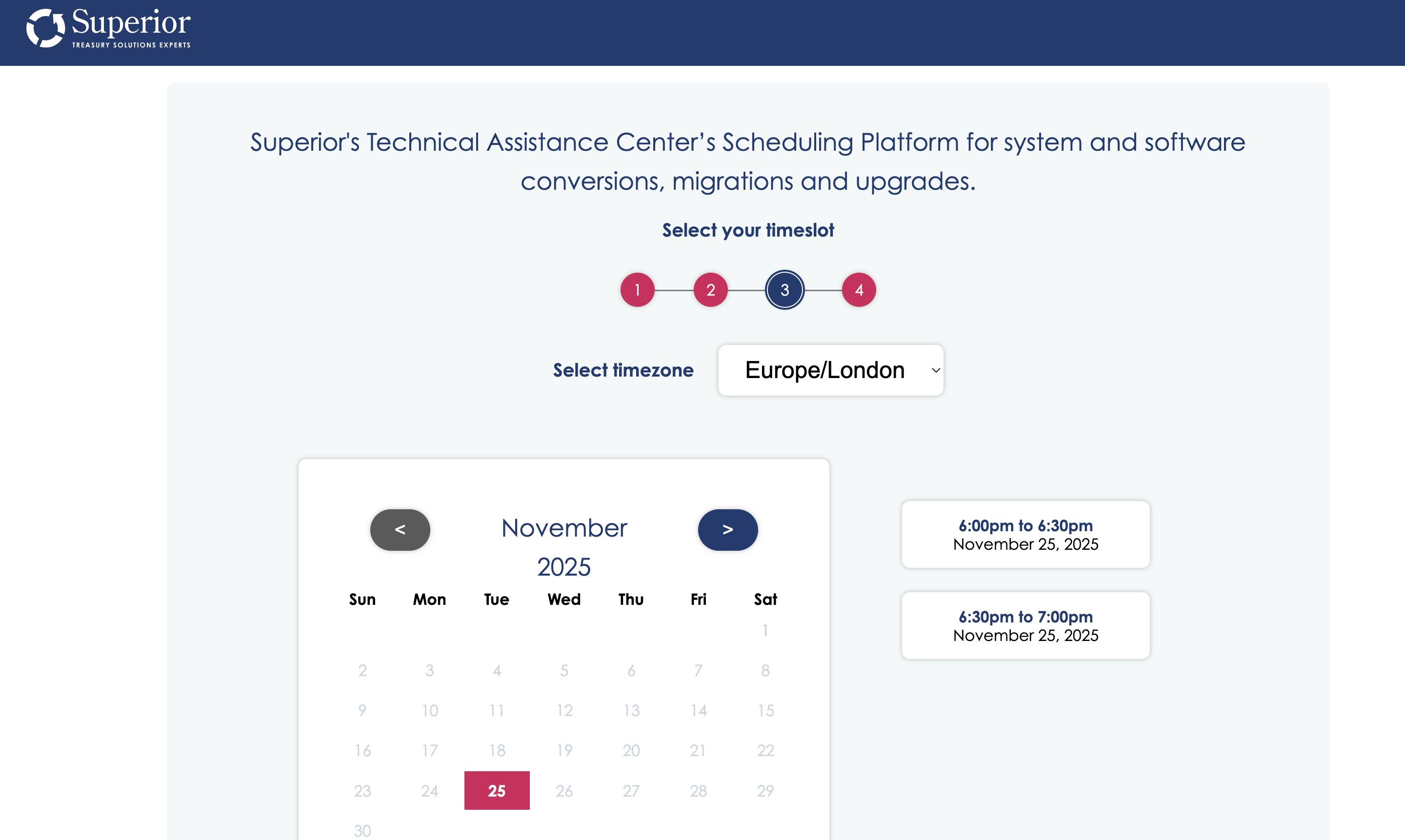 Superior intelligent scheduling portal for enterprise support